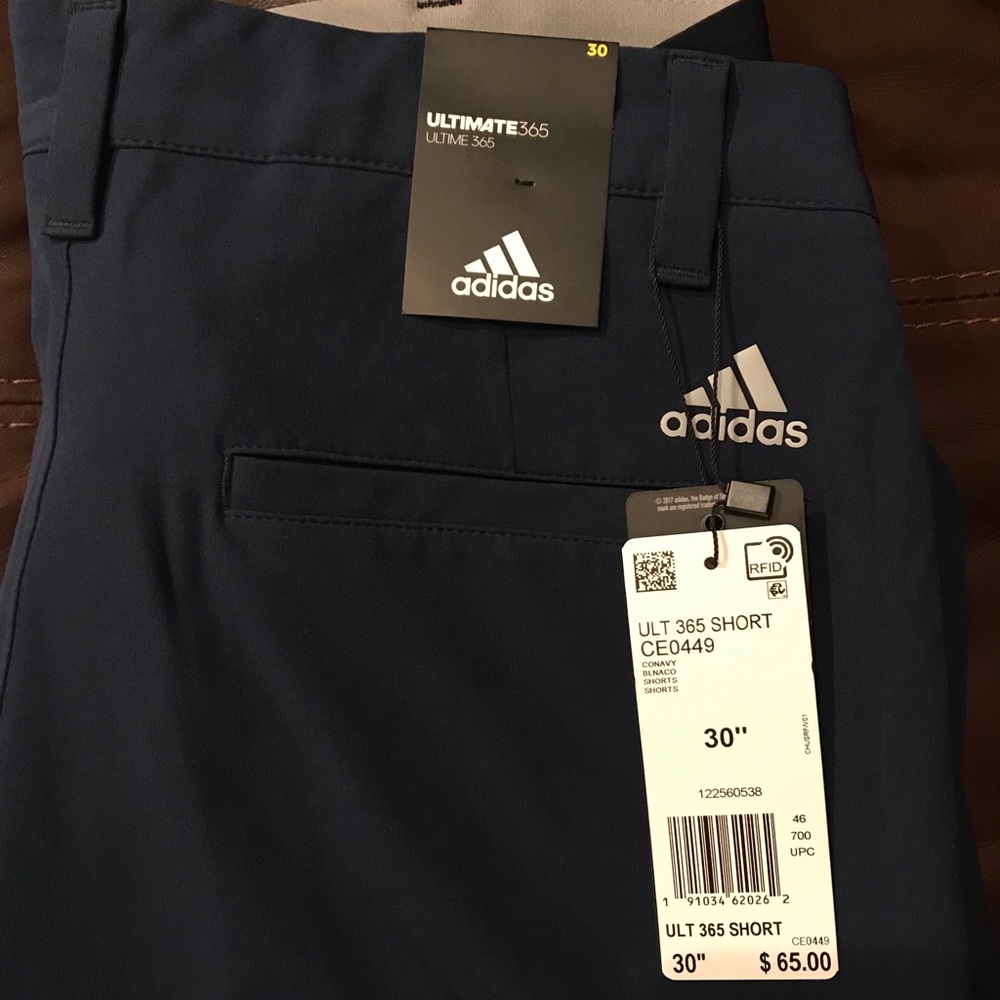 NWT Adidas Men’s Ultimate 365 Navy Shorts size 30